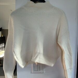 Knot Sisters Cream Cowl Neck Sweater